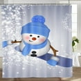 thumbnail image 1 of WRXMIJNHGSA Rideau de Douche à Moins de 10 $ Rideaux de Douche de Noël pour Salle de Bain Mignons Rideaux de Salle de Bain Snowman Décor avec Crochets Rideau de Douche, 1 of 5