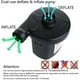 thumbnail image 2 of Bomba de aire eléctrica portátil de llenado rápido, CA/CC, inflador y desinflador para colchones inflables, juguetes acuáticos, balsas, camas, botes, juguetes de piscina con boquilla., 2 of 5