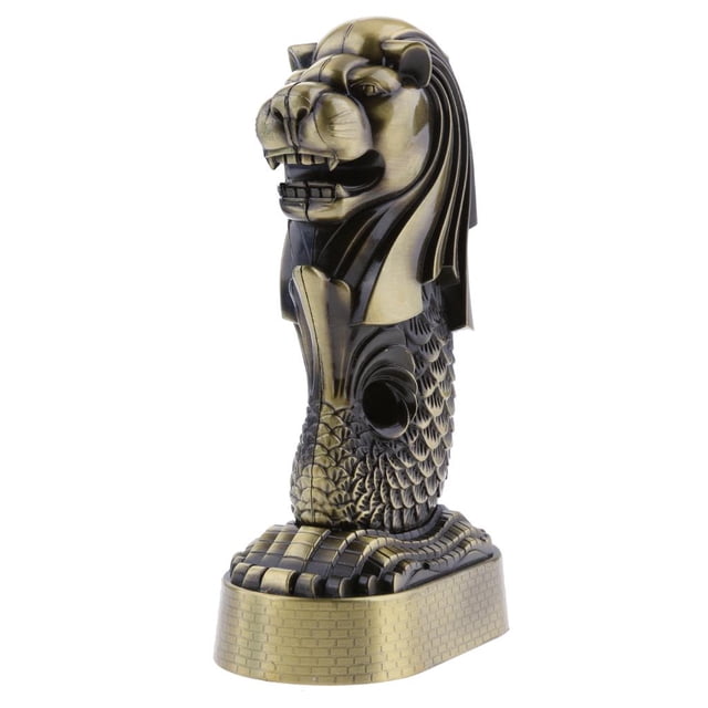 Modèle d'Architecture de Construction Merlion Vintage de Cadeau d'Ornement de Maison Singapourien