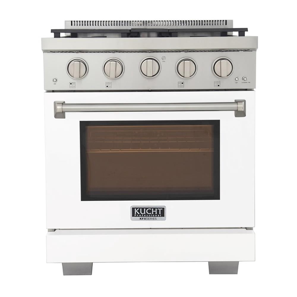 Pemberly Row 30" Natural Gas Range in White with True Simmer Burners