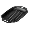 thumbnail image 1 of Siruishop Barbecue Grill Plate Steak Pan Carbon Steel Cookware Black Versatile Rectangular S, 1 of 8