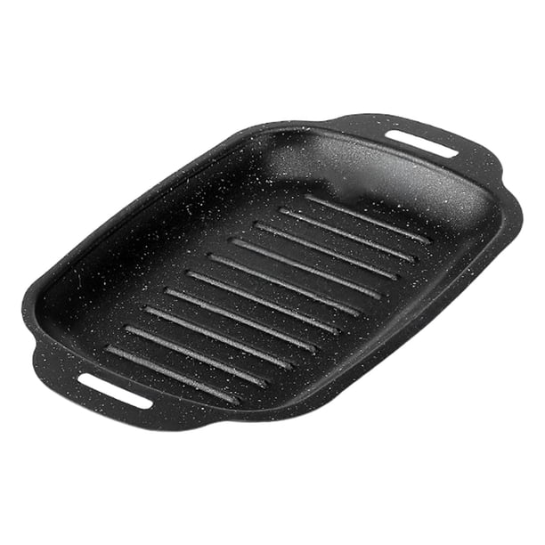 Sartén rectangular con revestimiento de piedra Maifan antiadherente para barbacoa S