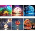 thumbnail image 2 of Ueasy 5D Full Drill Crystal Diamond Art Painting Set Decorating Cabinet Table Stickers Diamond Embroidery Paintings Pictures Moon Diamond DIY Painting Kits for Adults Beginner 30 x 30cm, 2 of 8