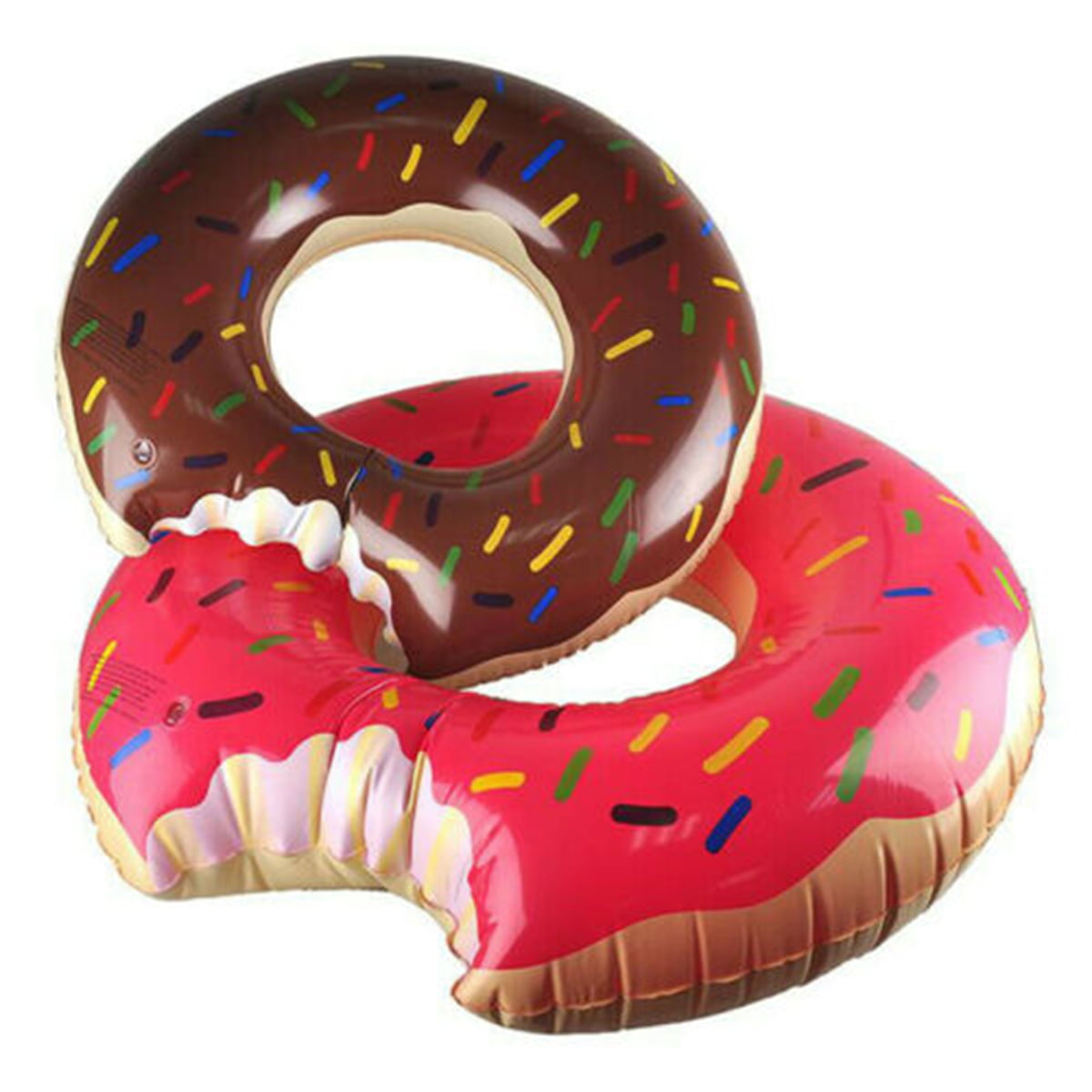 Kids Inflatable Rubber Donut 76cm Rings Pool Beach Ride On Float Summer Toy Fun 