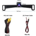 thumbnail image 2 of 170° License Plate Car Rear View Reverse Backup Camera Night Vision Waterproof, 2 of 6
