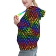 thumbnail image 2 of Kdxio Dragon Scales Print Womens Oversized Hoodies Sweatshirts Hooded Pullover Tops Sweaters Casual-Small, 2 of 7