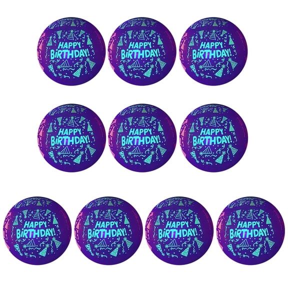 Yoone 10Pcs Party Balloons 12 Inch Long-lasting Emulsion Fancy Birthday Bounce Balloons Festival Supplies