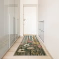 thumbnail image 2 of Ambesonne Floral Decorative Rug Carpet, Vintage Botanical Blossoms, 2' 5" x 7' 5", Beige Reseda Green and Blush, 2 of 3
