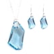 thumbnail image 1 of Juego de Aretes y Cadena ZVEZDA Dije Corte DeArt Plata Mexicana Ley .925 Aquamarina, 1 of 5