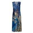 thumbnail image 4 of Titcea Summer Dresses for Women 2026 Deep V Neck Sleeveless Flowy Maxi Dresses Fashion Printed Casual Elegant Dresses, Gifts for Mom/Her, 4 of 5