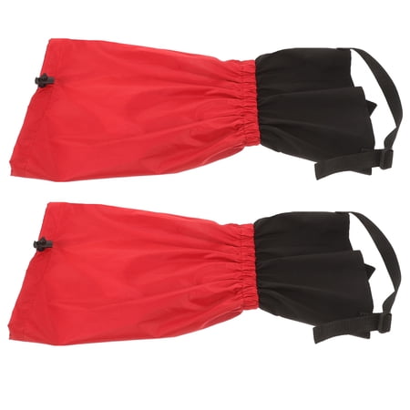 Toyvian Red Hunting Snow Gaiters 1 Piece Nylon Windproof Outdoor Leg