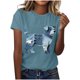 thumbnail image 2 of Tejiojio Women's Animal Printed T-shirt Casual Round Neck Short Sleeve Blouses S-2XL, 2 of 4