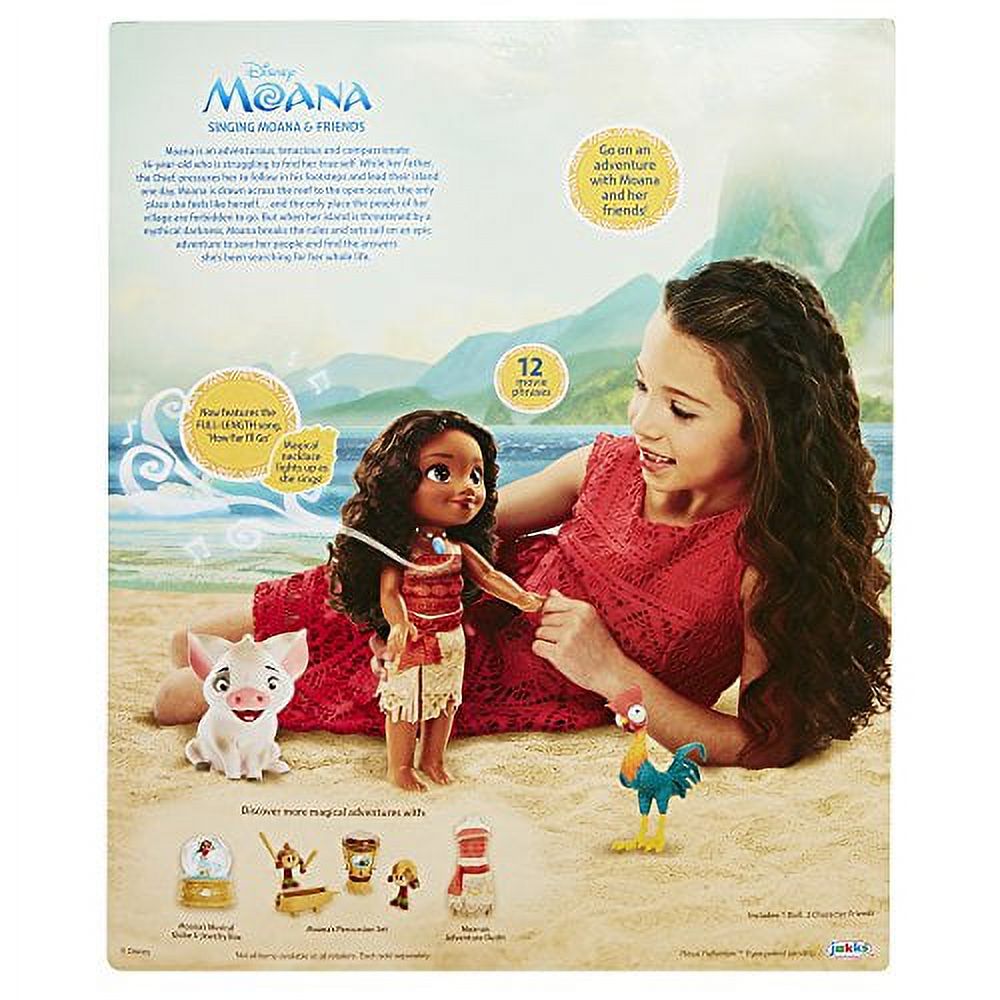 Disney Princess Moana 14 Inch Singing Doll Includes Animal Friends Pua and Heihei, for Children Ages 3+ - image 5 of 5