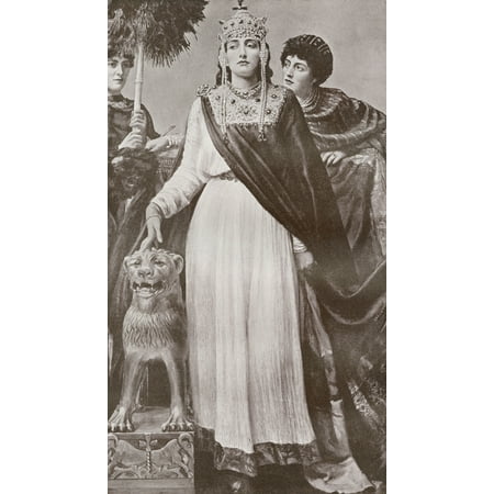 Theodora I C 500 - 548 Empress Of The Roman Byzantine Empire And Wife Of Emperor Justinian I From Harmsworth History Of The World Published 1908 Stretched Canvas - Ken Welsh  Design Pics (10 x