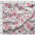 thumbnail image 2 of Soimoi Watercolor Floral Printed, Japan Crepe SatinFabric, by The Yard 54 Inch Wide, Decorative Sewing Fabric for Dresses Kimonos Gowns, Pink, 2 of 5