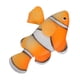 thumbnail image 2 of Pez payaso flotante artificial de silicona, efecto brillante, decoración de pez payaso flotante para acuario con ventosa, color naranja, 2 of 5