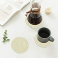thumbnail image 4 of Round Placemats Set of 6 - Washable Woven Non-Slip Round Table Mats,4.33in-Inch Heat Resistant Table Placemats, 4 of 7