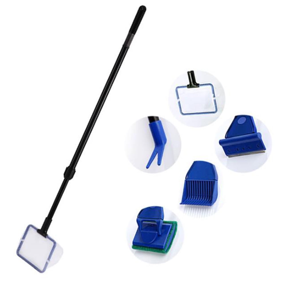 5 in 1 Aquarium Cleaning Device Aquarium Clean Kit Fish Net Gravel Rake