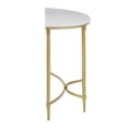 thumbnail image 3 of Ergode End Table - Exquisite Traditional Style with White Marble Top and Gold Metal Legs - Adds Glamorous Allure to Living Room or Home Office - Assembly Required - Elevate Your Decor with Opulence, 3 of 5