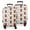 White Highland Cow, variant on Beige Geometric Pattern Luggage Cover Fashion Suitcase Cover Baggage Covers Fit 25-28 Inch Luggage (Go Travel)
