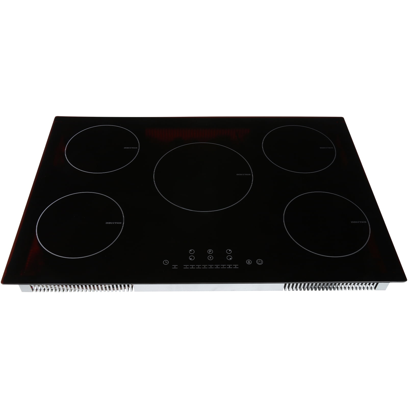 Electric Cooktop, 5 Burners, 30'' Induction Stove Top, Built-in Magnetic Cooktop 9200W, 9 Heating Level Multifunctional Burner, LED Touch Screen w/ Lock & Over-Temperature Protection