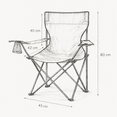 thumbnail image 4 of Sillas Plegables para Camping Pesca Playa y Exteriores de Lona Impermebale con Porta Vaso Ligera - Sillas para Exterior Ergonomica con Estructura de Acero y Funda Transportadora Set 2 Sillas, 4 of 5