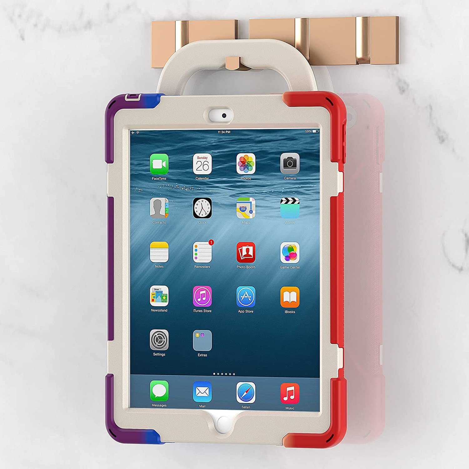 iPad Air2 iPad 5 iPad 6 Case 6th/5th Gen 9.7'' 360°Rotatable Stand 