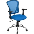 thumbnail image 4 of Pemberly Row Contemporary Mid Back Mesh Office Chair in Blue, 4 of 4