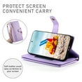 thumbnail image 3 of for Google Pixel 9 Pro XL Case with Card Holder, Retro Premium PU Leather Shoulder Wrist Strap Zipper Kickstand Flip Cover Women Girl Wallet Phone Case for Google Pixel 9 Pro XL, Purple, 3 of 5