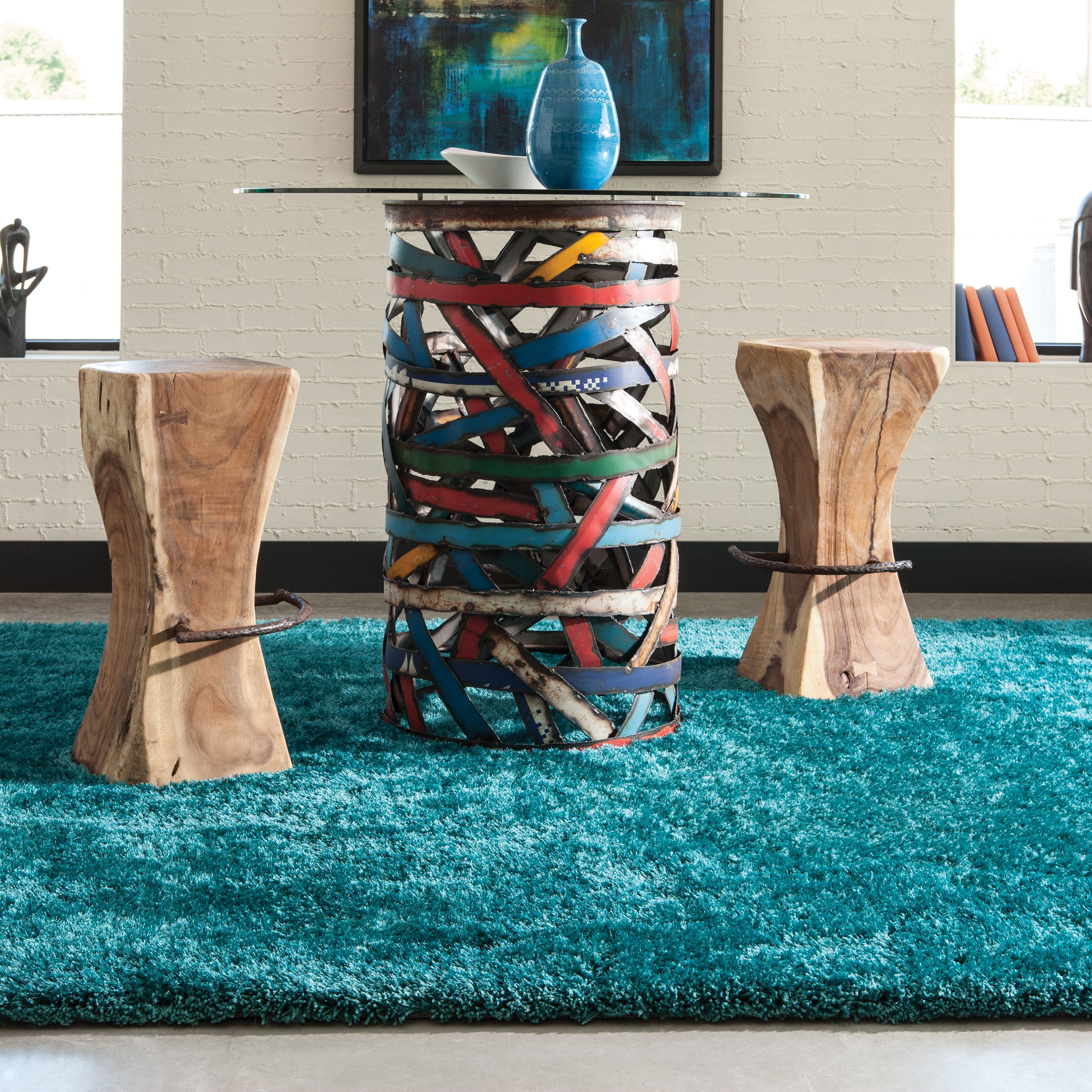 Avalon Home Chase Plush Shag Hand-made Area Rug