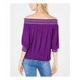 thumbnail image 2 of INC Womens Purple Long Sleeve Off Shoulder Top M, 2 of 4