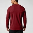 thumbnail image 5 of Daiosportswear Men's Cotton Crewneck T-Shirts Long Sleeve Plain Tee Moisture Wicking Casual Solid Color Tshirts Wine M, 5 of 8