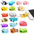 thumbnail image 4 of SHENMO 3 Animal Cable Protectors, Chameleon Dog Shark Biting Animal Cable Protector, Cute Biting Animal, Fits Most Mobile Phone Data Cables, 4 of 5