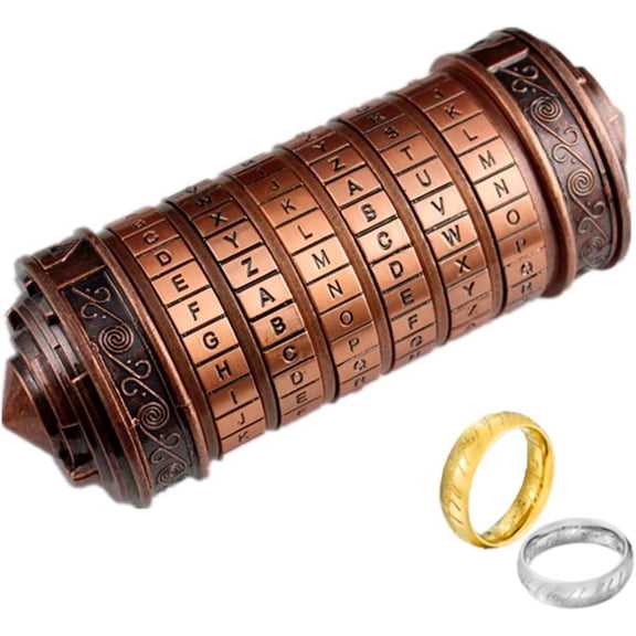 Da Vinci Code Mini Cryptex Valentine's Day Interesting Creative Romantic Birthday Gifts for Her?Bronze? Puzzle