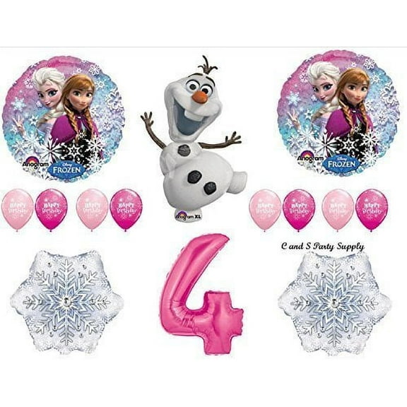 Frozen Pink 4th Disney Movie BIRTHDAY PARTY Balloons Decorations Supplies by Anagram by Anagram