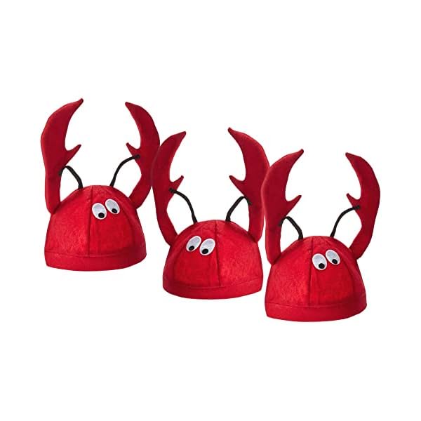 wonima02 Funny Party Hats Crayfish Hats Crawfish Costume Hats Dress Up Theme Party Role-play Lobster Hat Cap for Adults