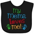 thumbnail image 3 of Inktastic Mema Loves Me Grandchild Boys or Girls Baby Bib, 3 of 4