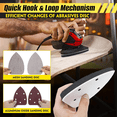 thumbnail image 4 of 5 Pack Mouse Detail Sanding Interface Pad Hook and Loop - Triangle Sanding Pads with 5 Holes Foam Interface, 4 of 7