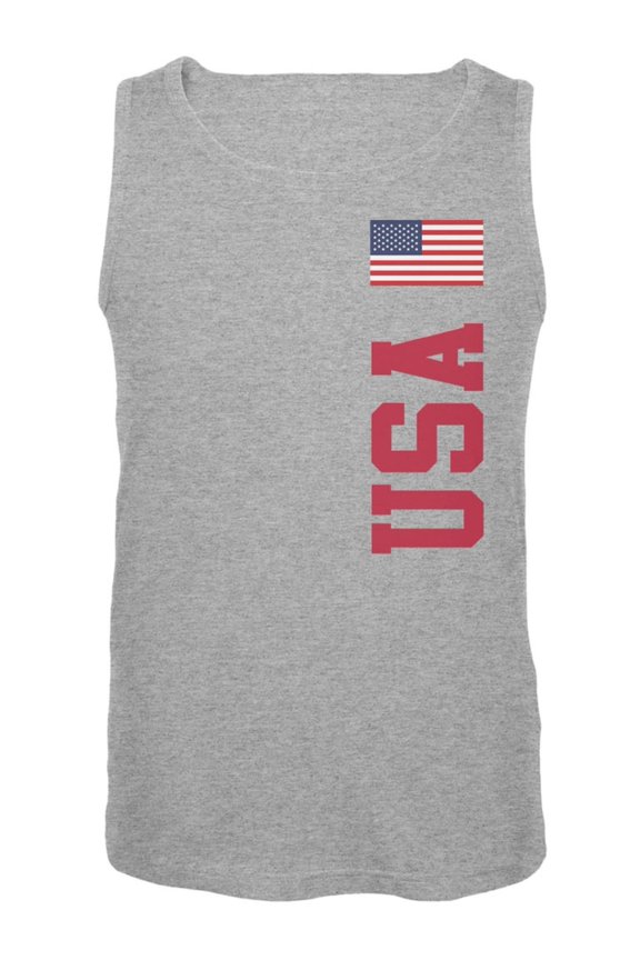 World Cup USA Heather Grey Adult Tank Top - 2X-Large