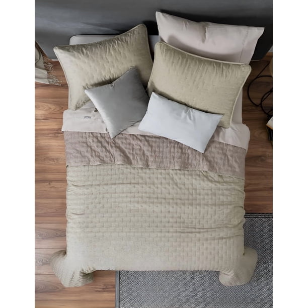 Edredón Xtellar Ligero Doble Vista Real Textil + 2 Fundas de Almohada, Juego de Colcha Matrimonial, Color Elinora