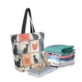 thumbnail image 2 of FORMRS Womens Canvas Tote Bag with Zipper Inner Pocket Shoulder Handbag, Cats and Hearts, 2 of 7