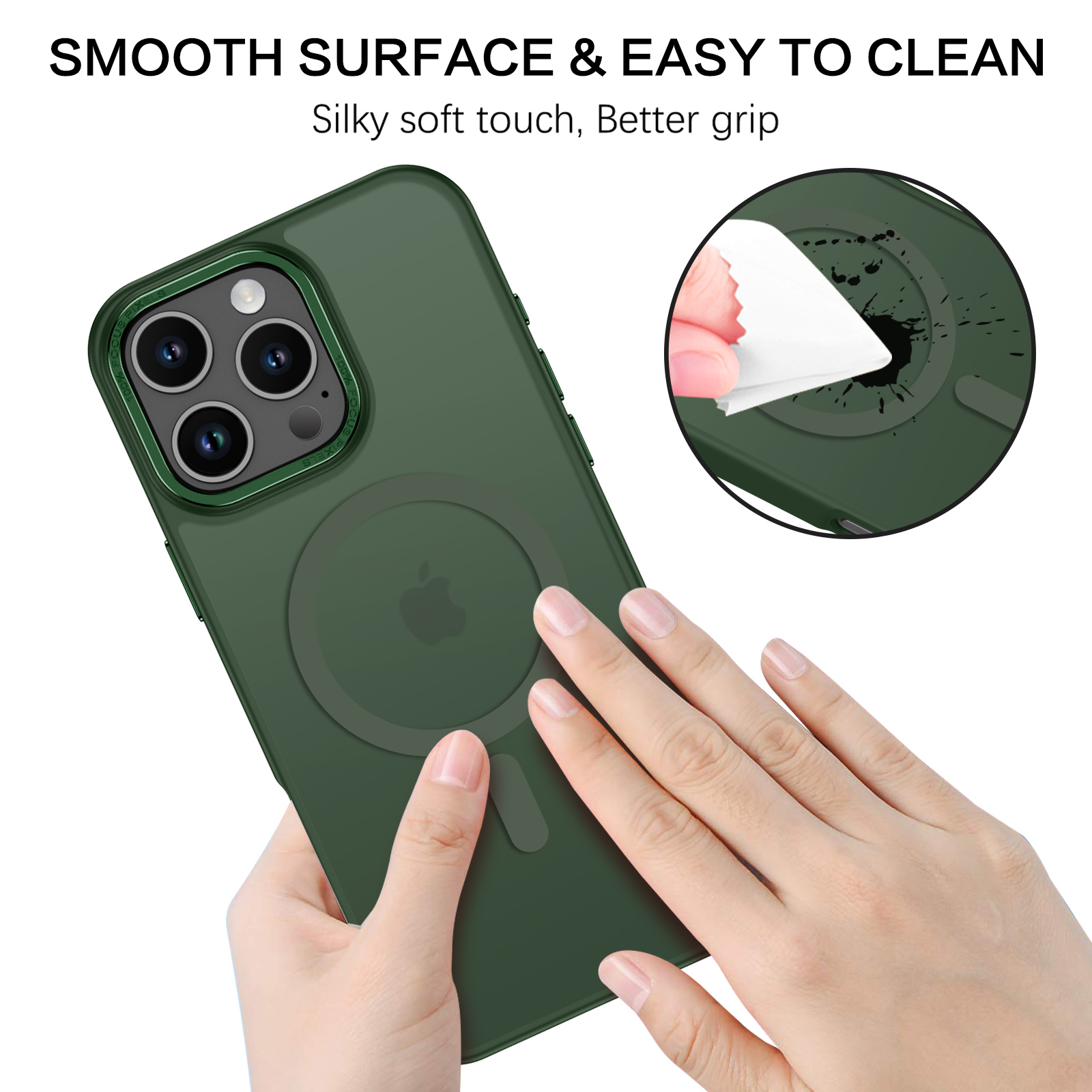 Bentoben iPhone 16 Pro Max Case Matte Green MagSafe photo 8