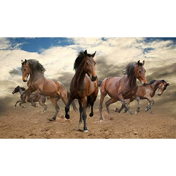Whimsical Practicality's Herd of Horses Edible Cake Image Topper 1/4 Sheet