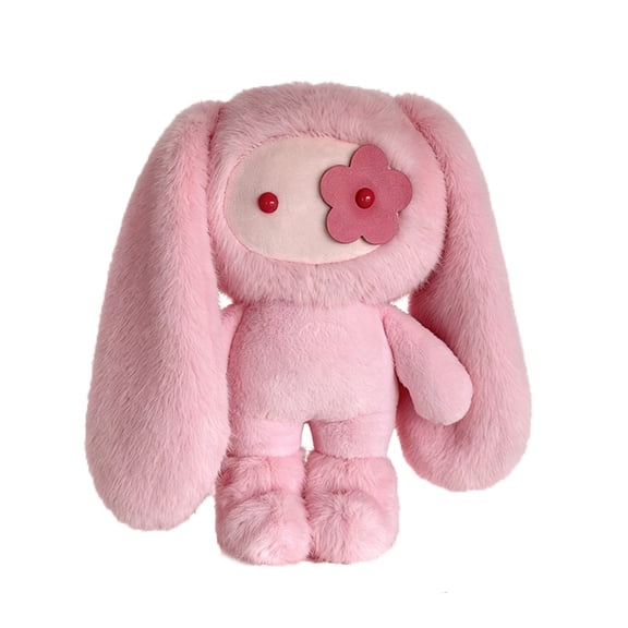 Juju Flower Cute Bunny Plush Keychain, Soft Rabbit Stuffed Doll Backpack Pendant Gift