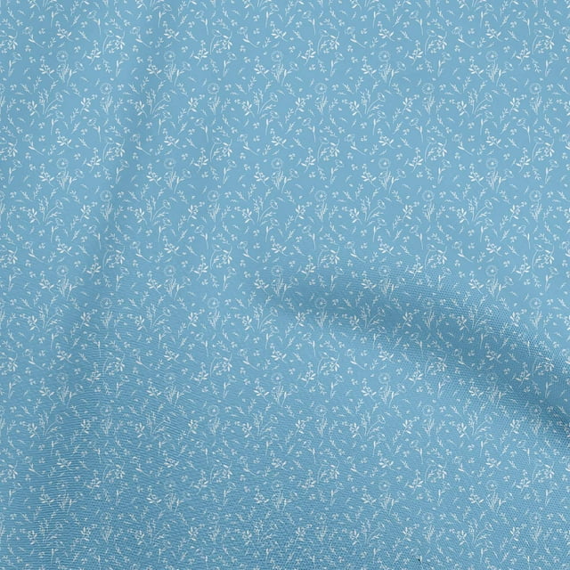 oneOone Viscose Jersey Light Blue Fabric Floral Craft Projects Decor Fabric Printed By The Yard 60 Inch Wide