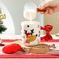 thumbnail image 5 of NWOKYZGH Christmas Mug Ceramic Merry Christmas Tree Mug with Spoon and Lid Festive Xmas Gift Cup for Hot Chocolate Coffee Eggnog, Microwave and Dishwasher Safe, 5 of 6