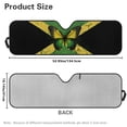 thumbnail image 3 of POLERO Jamaican Butterfly Windshield Sun Shade for Car Off-road Vehicle Auto SUV Truck Foldable Front Window Sunshade Sun Visor Protector Block UV Rays Reflect Heat, 52.95" x 16.14", 3 of 7