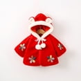 thumbnail image 2 of Abrigo De Invierno Para Niños Pequeños Chaquetas De Abrigo Para Niñas Color Sólido Felpa Flores Lindas Orejas De Conejo Sudadera Con Capucha Abrigo Grueso Capa Roja Odeerbi LM103-3780, 2 of 6