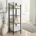 thumbnail image 2 of Organize It All Free Standing 4 Tier Shelf Bathroom Storage Tower Oil Rubbed Bronze, 2 of 3