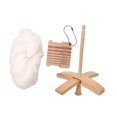 thumbnail image 4 of Abbracc Turkish Drop Spindle Wood Hand Carved Yarn Making for Hand Knitting, 4 of 9
